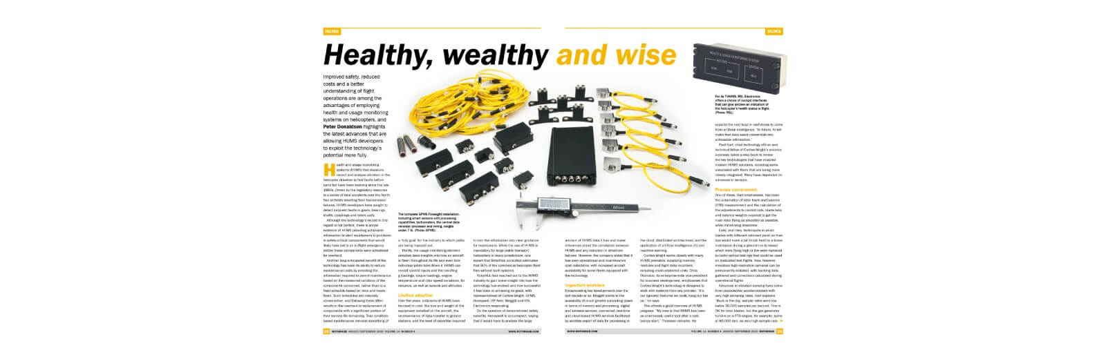 RotorHub Magazine highlights GPMS’s Foresight in article ‘Healthy, wealthy and wise’ featuring advancements in HUMS technology
