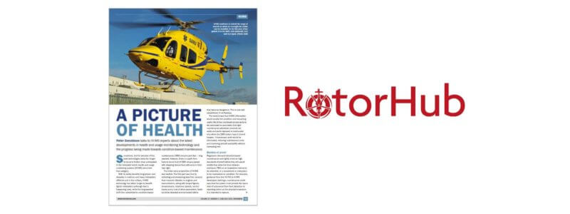 GPMS featured in RotorHub’s June/July Issue Covering HUMS and the Move to Condition Based Maintenance
