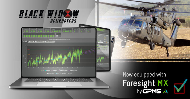 Black Widow Helicopters Orders 12 Foresight MX HUMS; Installing as Standard Equipping on all UH-60’s